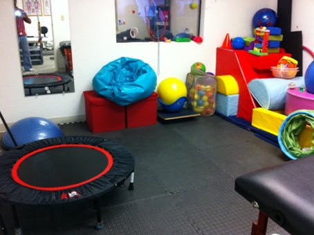 Kids care room with play stuffs